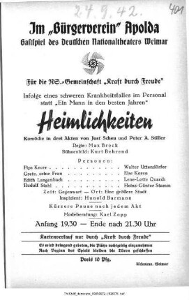 Heimlichkeiten