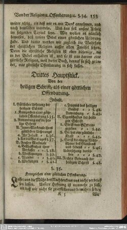 Drittes Hauptstück. Von der heiligen Schrift, als einer göttlichen Offenbarung