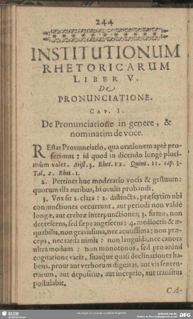 Liber V. De Pronunciatione