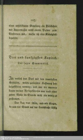 Drei und funfzigstes Kapitel. Der lezte Sonnenblik