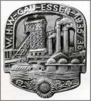 WHW-Abzeichen, Fabrikanlage, Straßensammlung im Gau Essen 1935-1936