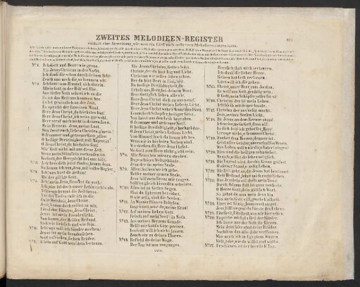 Zweites Melodieen-Register