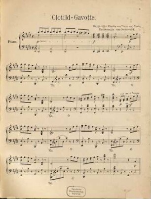 Clotild-Gavotte : für Pianoforte
