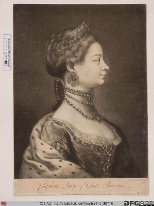 Bildnis Charlotte (Sophie Ch.), Königin von Großbritannien u. Irland, geb. Prinzessin von Mecklenburg-Strelitz