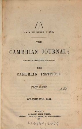 The cambrian journal. 1861