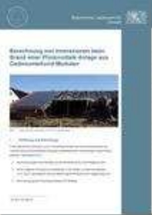Berechnung von Immissionen beim Brand einer Photovoltaik-Anlage aus Cadmiumtellurid-Modulen