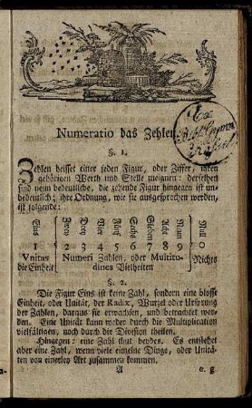 [I. In unbenamtem ganzen Zahlen.]