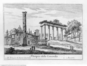 Varie vedute di Roma Antica, e Moderna Disegnate e Intagliate da Celebri Autori, Tafel [73]: Il tempio della Concordia