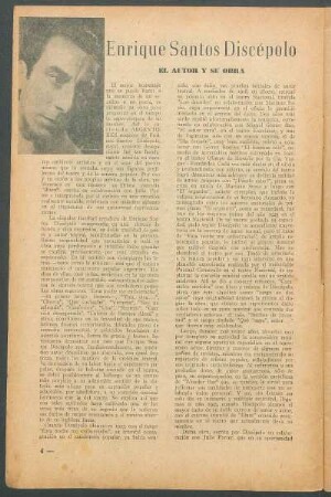 Enrique Santos Discépolo : El autor y su obra