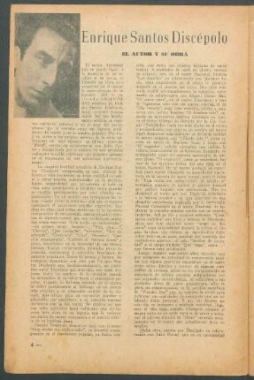 Enrique Santos Discépolo : El autor y su obra