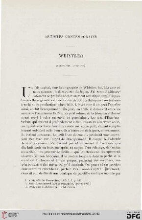 3. Pér. 34.1905: Whistler, [3] : artistes contemporains