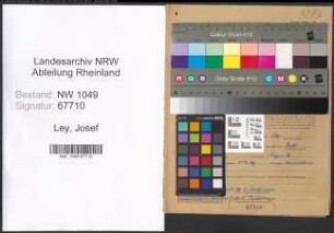 Entnazifizierung Josef Ley , geb. 09.12.1902 (Lehrer)