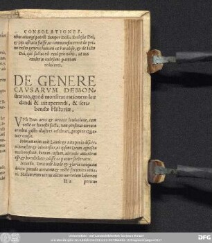 De Genere Causarum Demonstrativo, quod monstrat rationem laudandi & vituperandi, & scribendae Historiae.