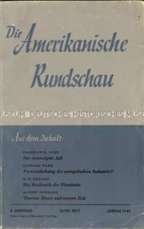 Amerikanische Rundschau. 3. Jg. 1947