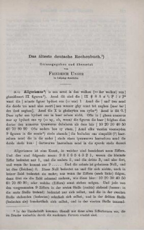 Das älteste deutsche Rechenbuch.