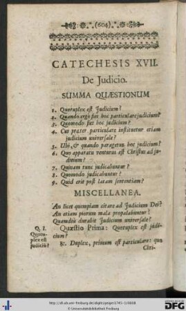 Catechesis XVII. De Judicio.