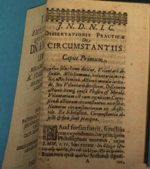 Dissertatio ... de circumstantiis actionum moralium R. Paul. Barth