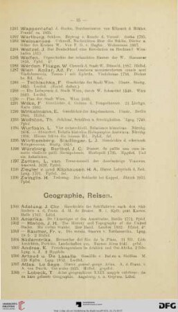 Geographie, Reisen (Nr. 1300-1354)
