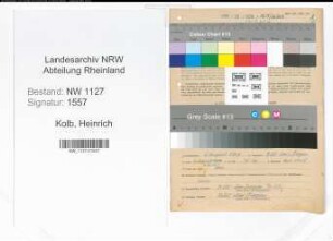 Entnazifizierung Heinrich Kolb , geb. 05.08.1907 (Rgierungsbauoberinspektor)