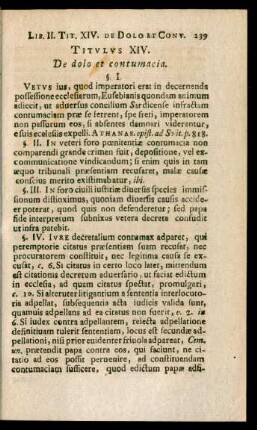 Titulus XIV. De dolo et contumacia.