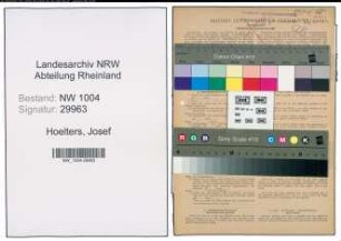Entnazifizierung Josef Hoelters , geb. 21.08.1908 (Arbeiter)