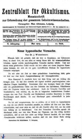 11. Heft (Mai 1917)
