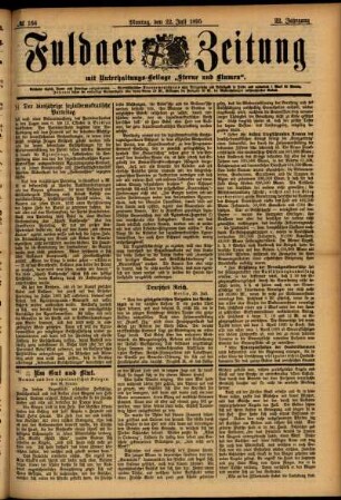 Ausgabe vom Montag, den 22. Juli 1895.