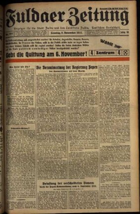 Erste Ausgabe vom Sonntag, den 06. November 1932.
