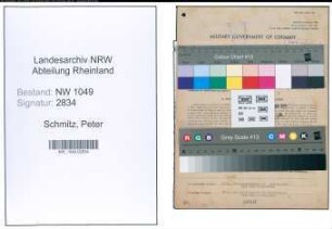 Entnazifizierung Peter Schmitz , geb. 11.12.1903 (Prokurist)
