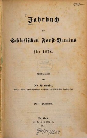 Jahrbuch des Schlesischen Forstvereins. 1876 (1877)