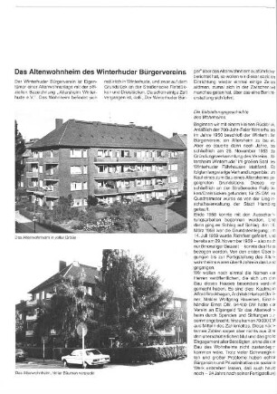 Das Altenwohnheim des Winterhuder Bürgervereins