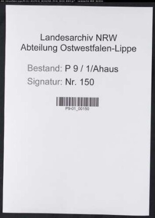 Sterberegister Standesamt Ahaus