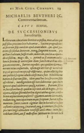Caput XXXVIII. De Successionibus haereditariis.