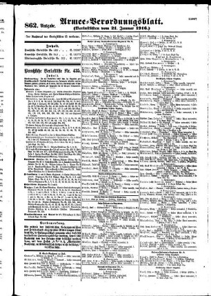 862.Ausgabe. Freitag, 21. Januar 1916