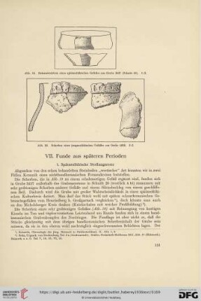 VII. Funde aus späteren Perioden
