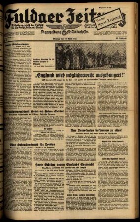 Ausgabe vom Montag, den 10. März 1941.