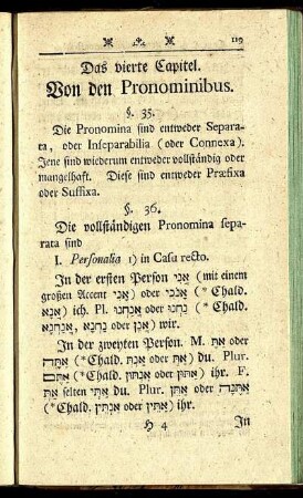 Das vierte Capitel. Von den Pronominibus.