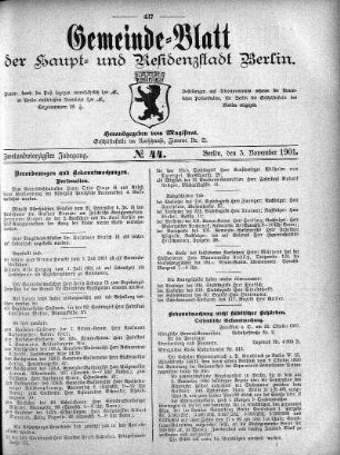 1901,44: No. 44, 3. November 1901