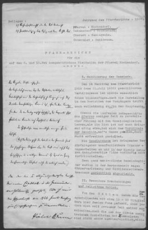 Kochendorf mit Jagstfeld: Pfarrbericht 1928