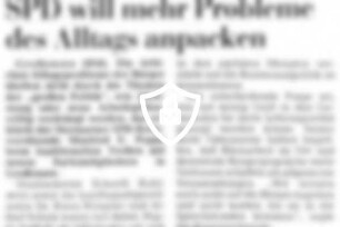 SPD will mehr Probleme des Alltags anpacken