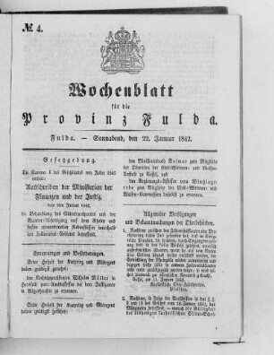 Nr. 4, Ausgabe vom 22. Januar 1842