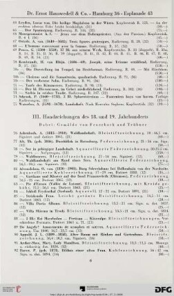 III. Handzeichnungen des 18. und 19. Jahrhunderts (Nr. 76-377)