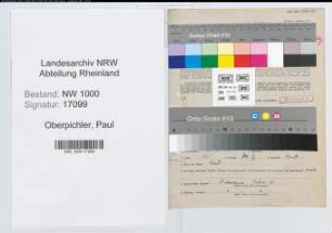 Entnazifizierung Paul Oberpichler, geb. 16.02.1902 (Verw.Angest.)