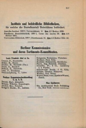 Institute und behördliche Bibliotheken