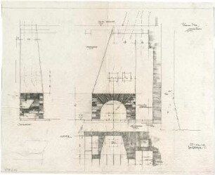 Gsaenger, Gustav; München - Gern, Volpinistr.; Haus Rita Mess - Offener Kamin (Grundriss, Ansichten)