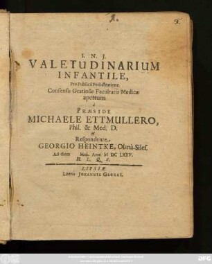 Valetudinarium Infantile