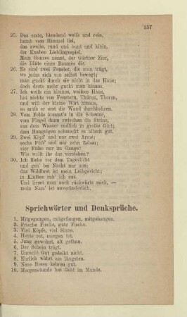 Sprichwörter und Denksprüche.