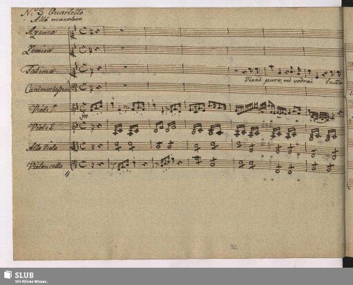 No. 3. Quartetto: Vieni pure mi vedrai