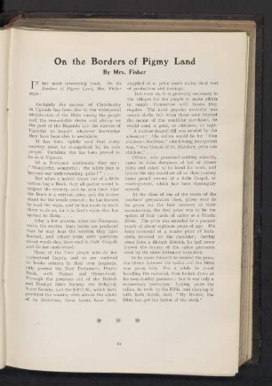 On the borders of pigmy land