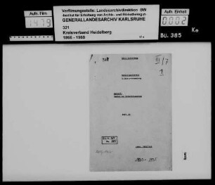 Wahlen zur Kreisversammlung Heidelberg (Heft II)